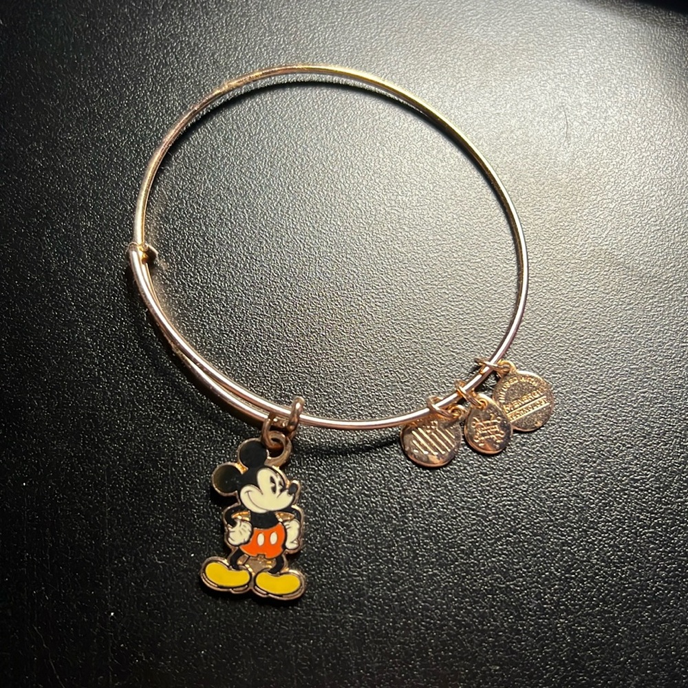 Rose Gold Disney Alex and Ani Mickey Mouse bracelet